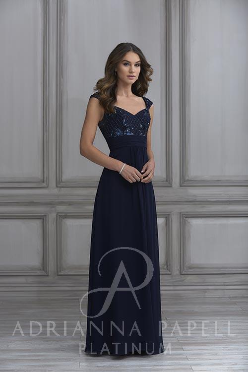 Adrianna Papell navy dress 40131 size 14W