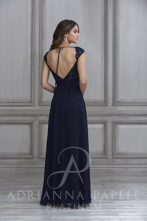 Adrianna Papell navy dress 40131 size 14W