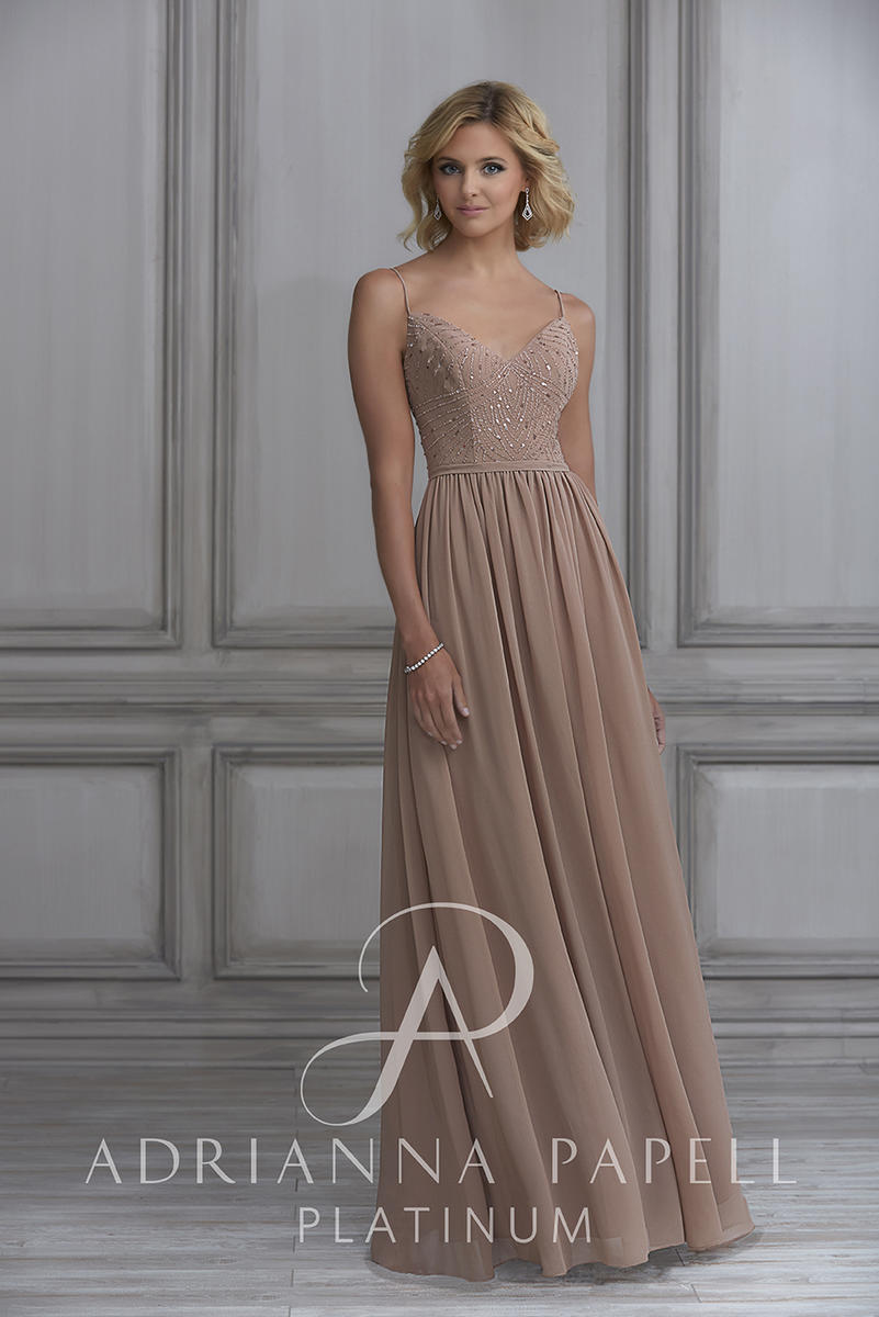 Adrianna Papell long chiffon formal dress 40120 size 24W