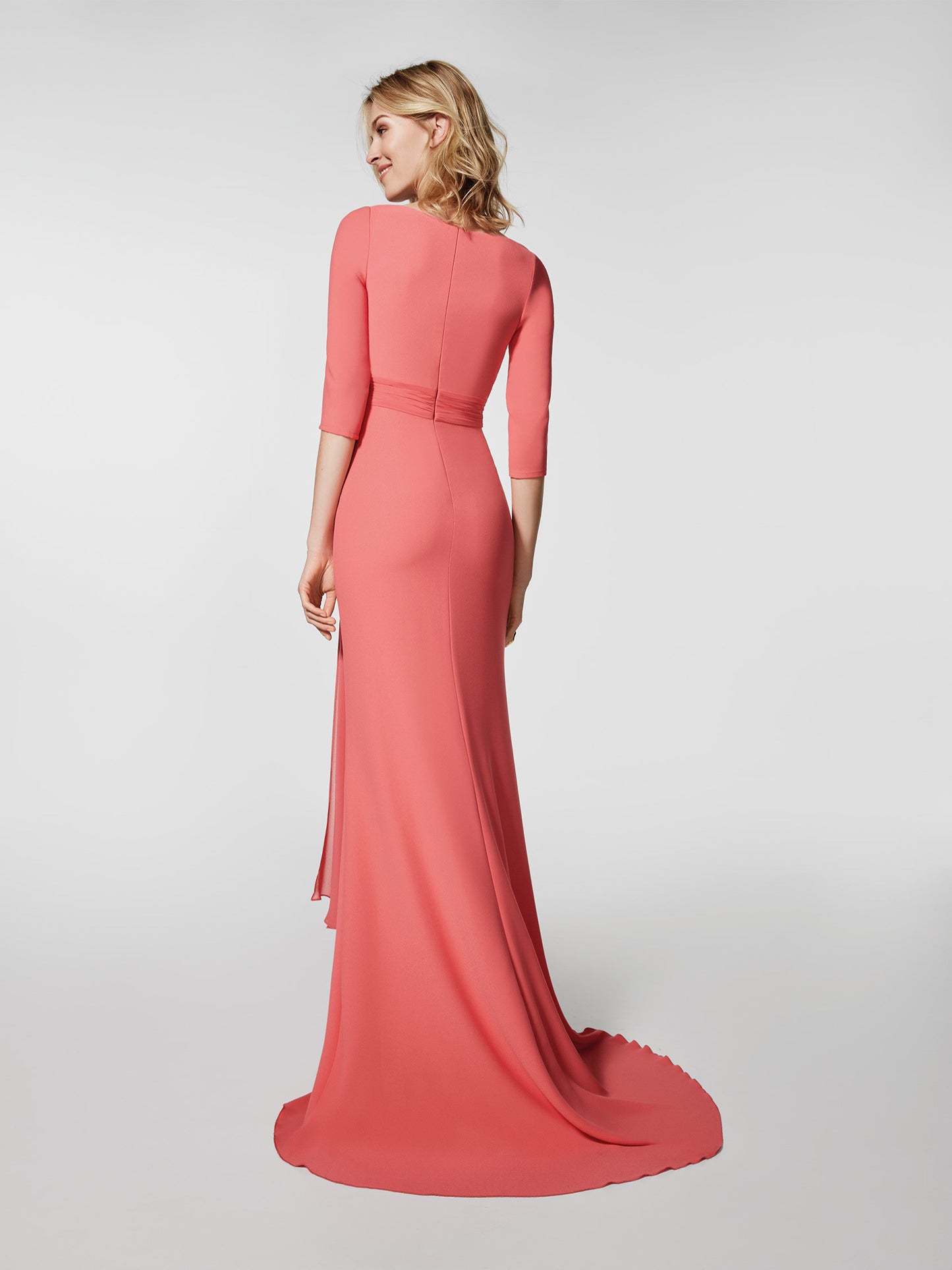 Mother of the bride long crepe formal dress Grupen size 14