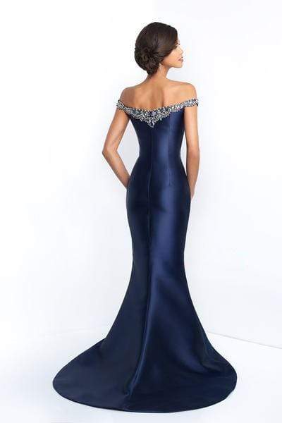 Formal off-shoulder Mikado mermaid dress size 8