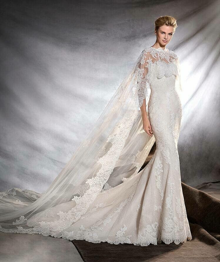 Pronovias Lace Style Princia Chapel Cape