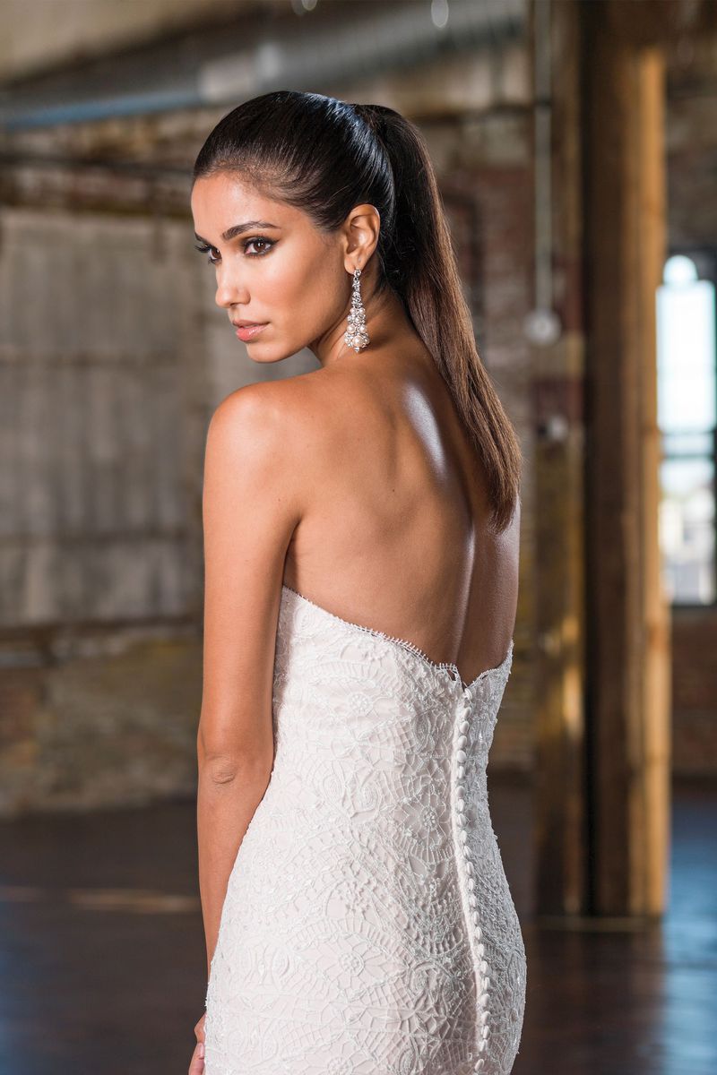 Justin Alexander signature lace mermaid wedding dress style 9830 size 10