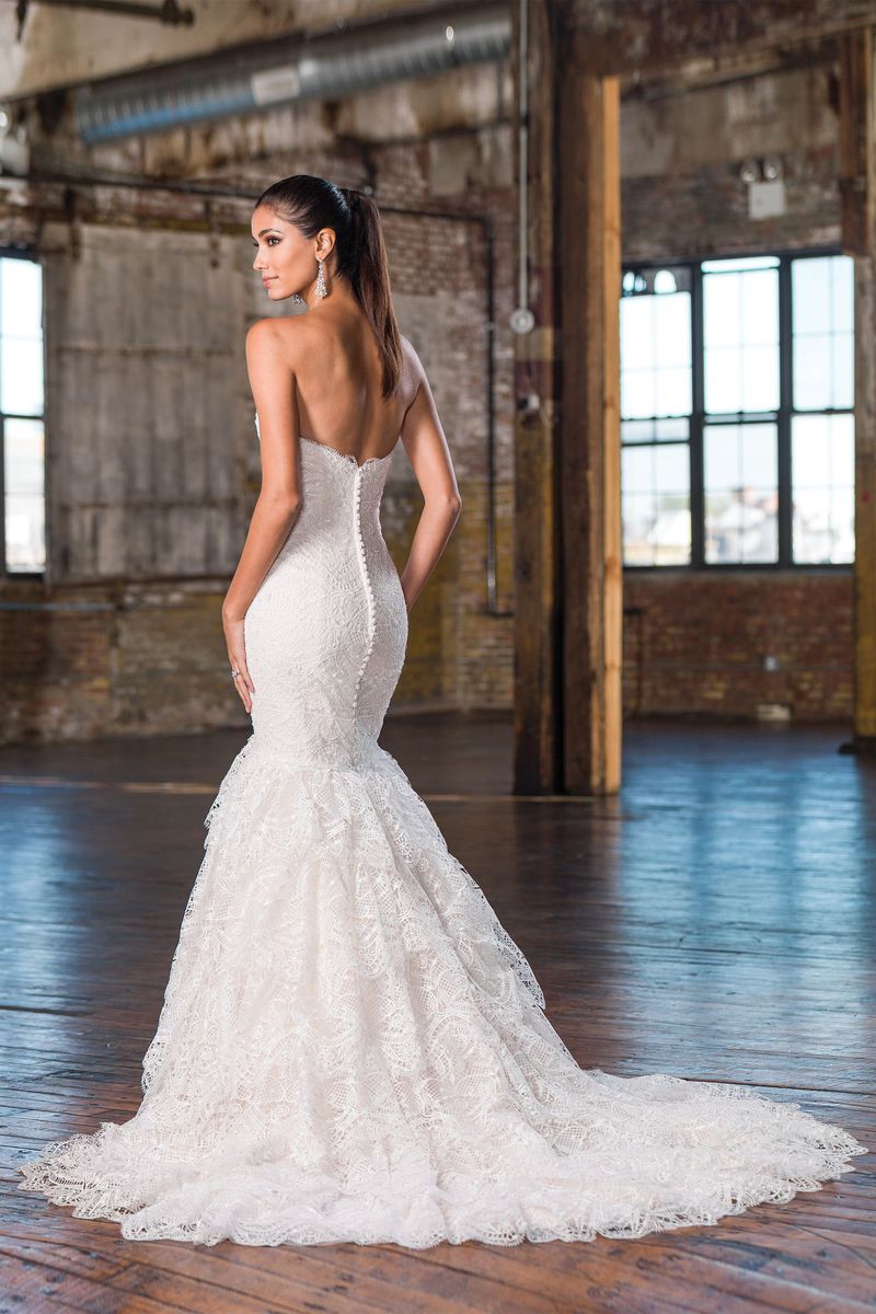 Justin Alexander signature lace mermaid wedding dress style 9830 size 10