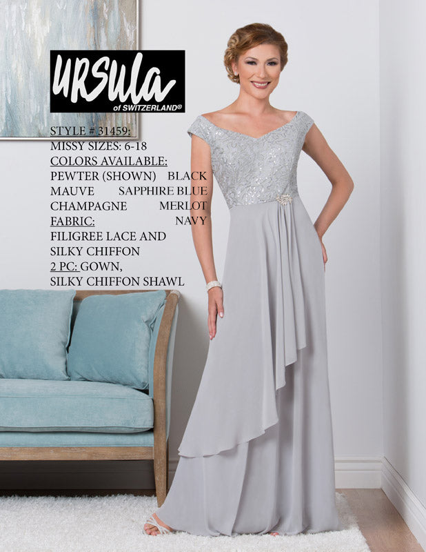 Mother of the bride formal dress in plus size 18
