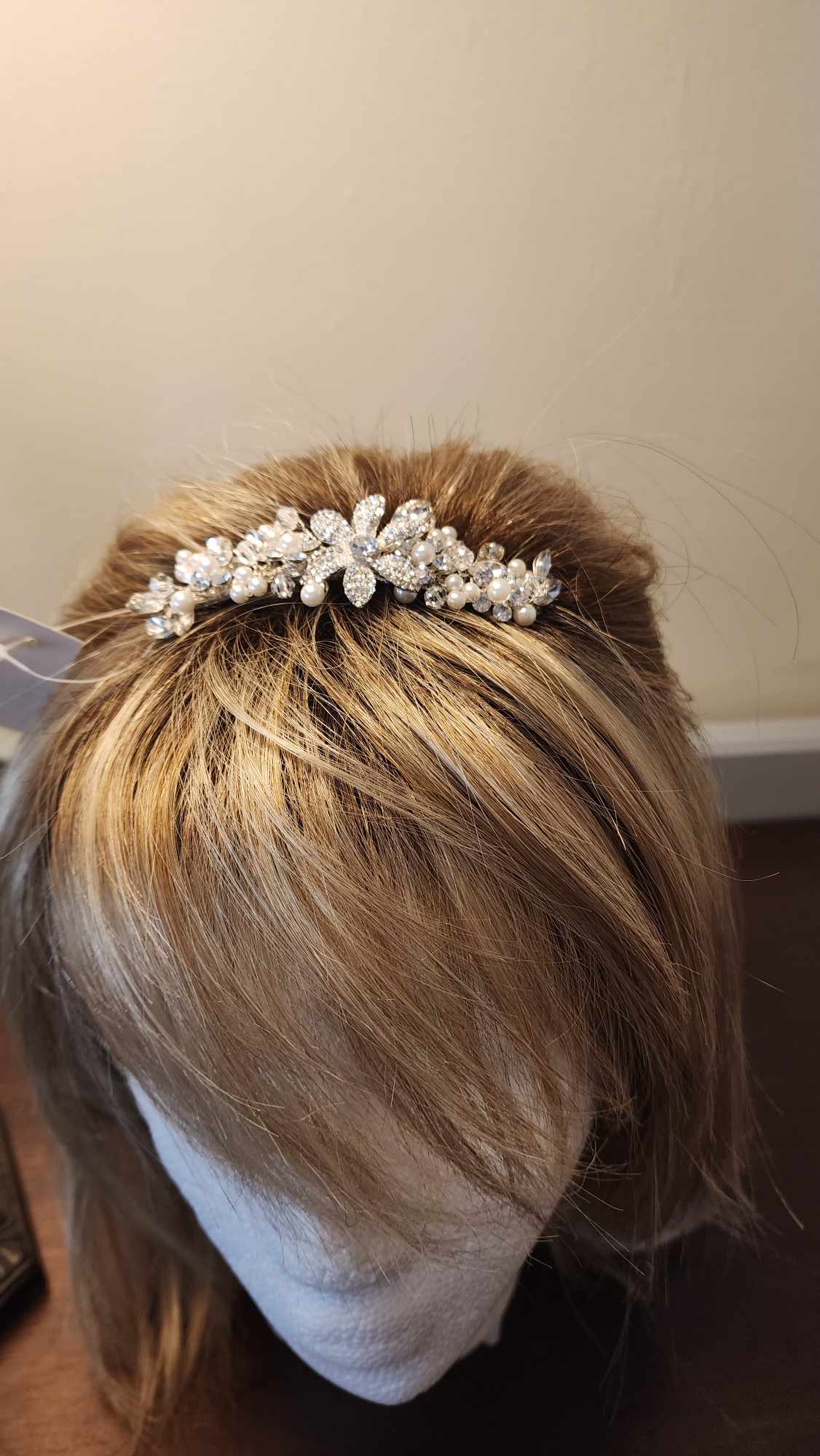 Bridal crystal hair comb A8774SL