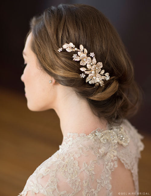 Bridal crystal hair comb 6672