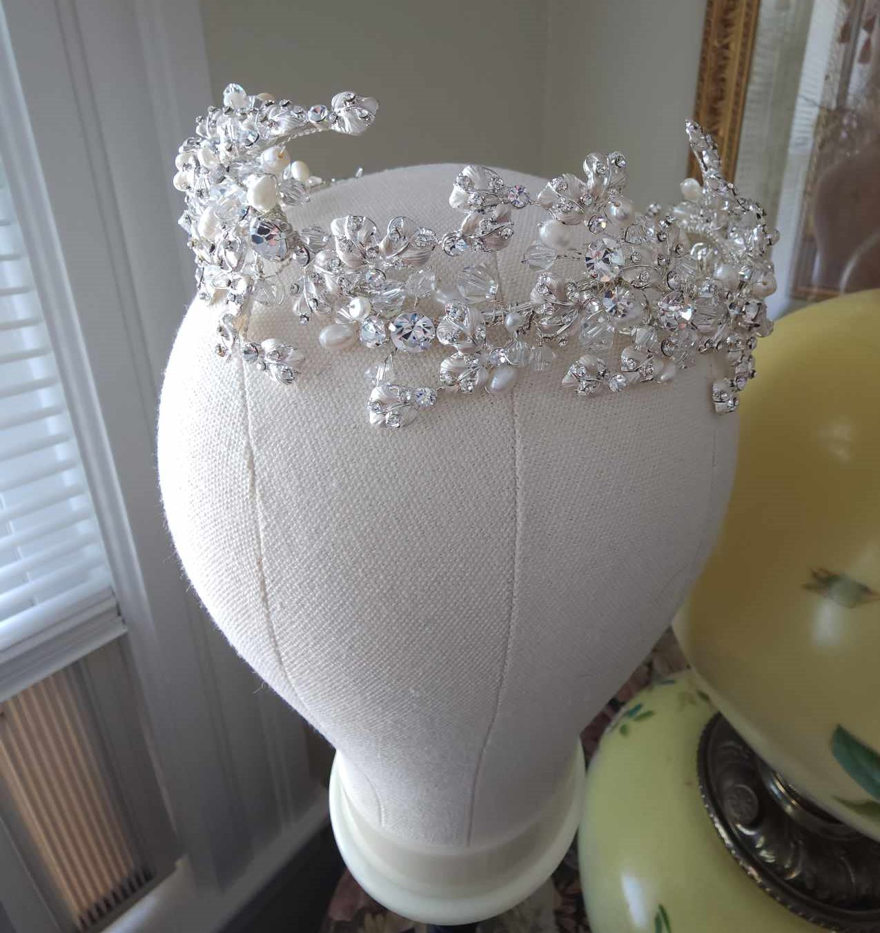 Elena Bridal crown tiara E939SL