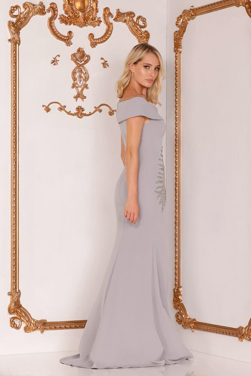 Terani long formal dress 5289 in color silver size 6