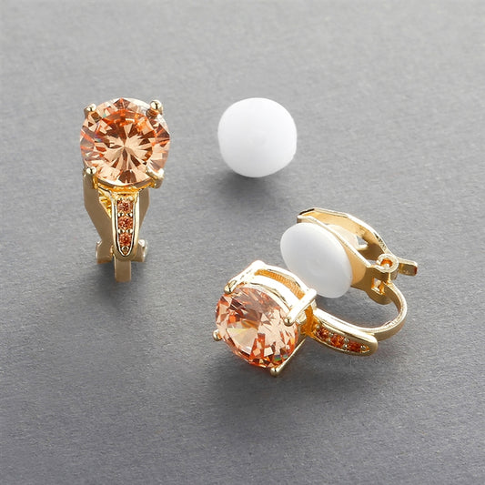 Rose gold clip earrings 4558EC earrings