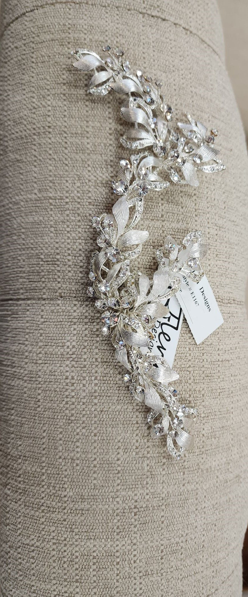 Silver Bridal Hair Clip Style E1167