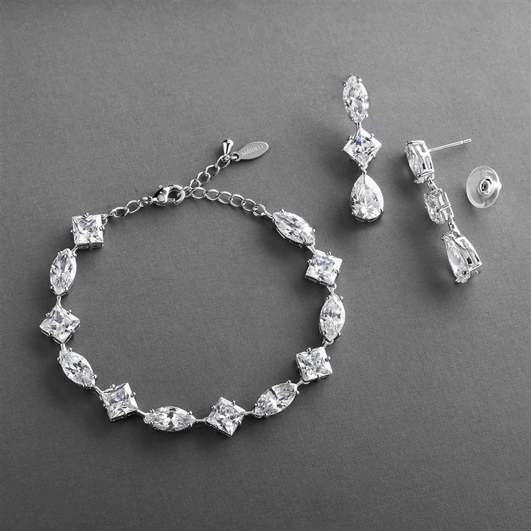 Crystal Bracelet and Earrings set 4588S