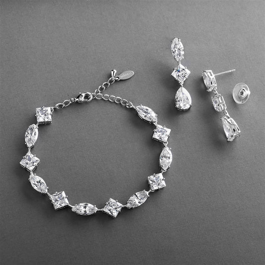 Crystal Bracelet and Earrings set 4588S